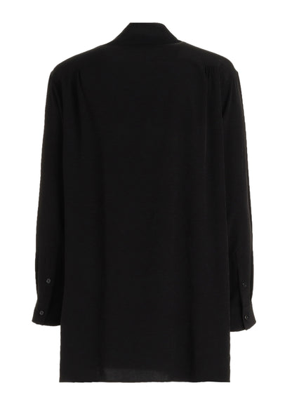 CREPE de CHINE STAND COLLAR CHINA SHIRT