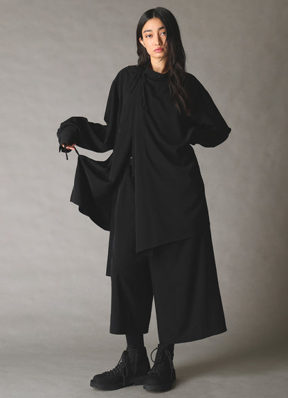 CREPE de CHINE STAND COLLAR CHINA SHIRT