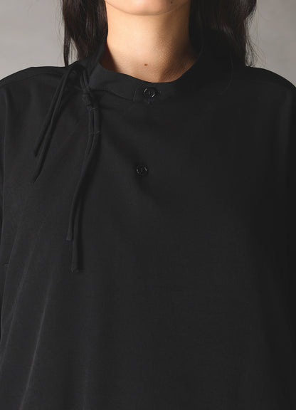 CREPE de CHINE STAND COLLAR CHINA SHIRT