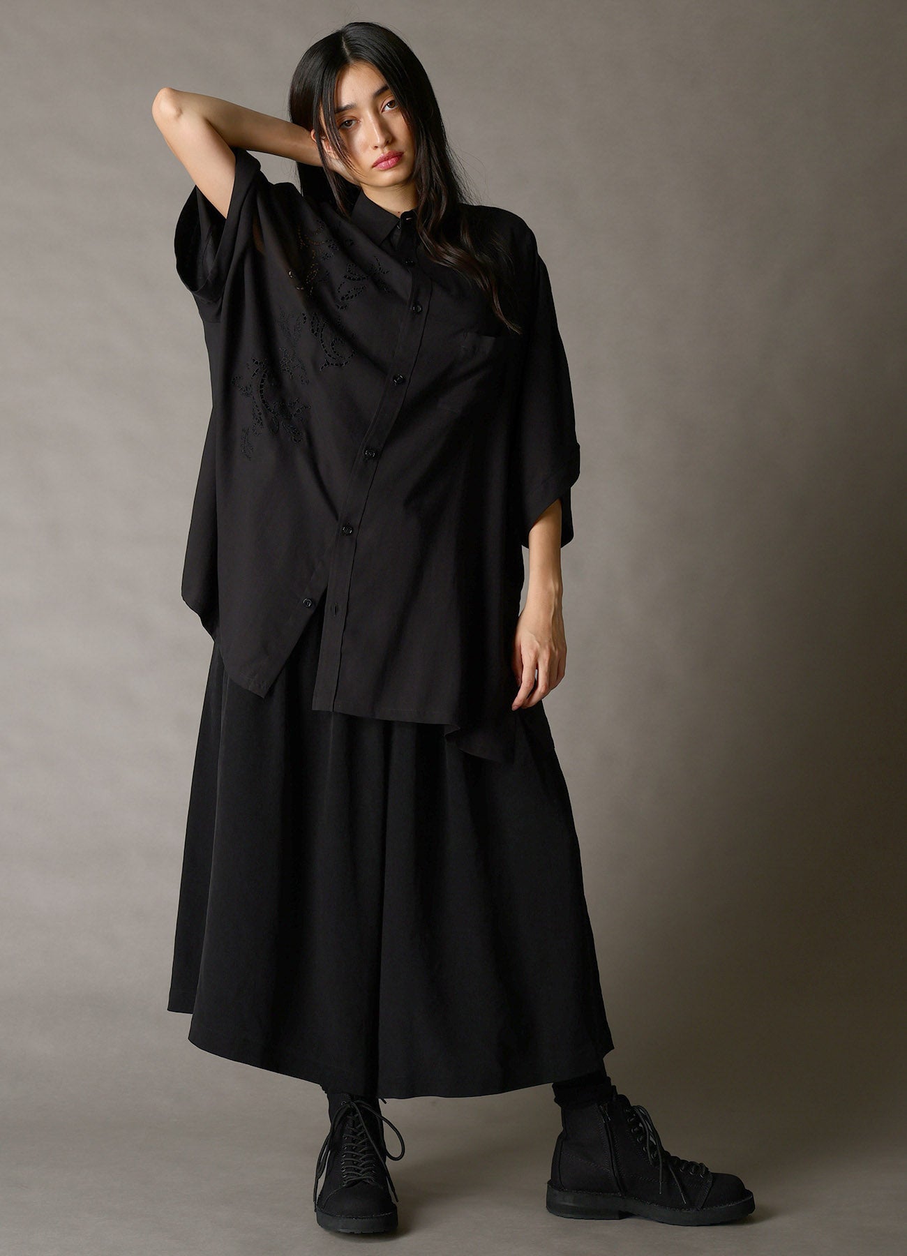 oll kyoto YAM SHIRT 新品未使用品 CELLULOSE LAWN BRODERIE FRONT DOLMAN SHORT-SLEEVE SHIRT – THE SHOP