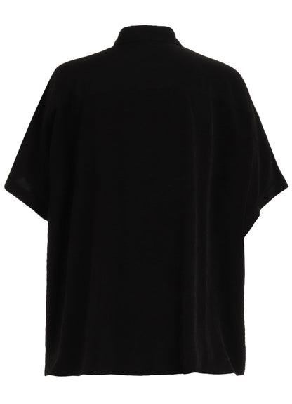 CREPE de CHINE FRONT DOLMAN BIG SHIRT