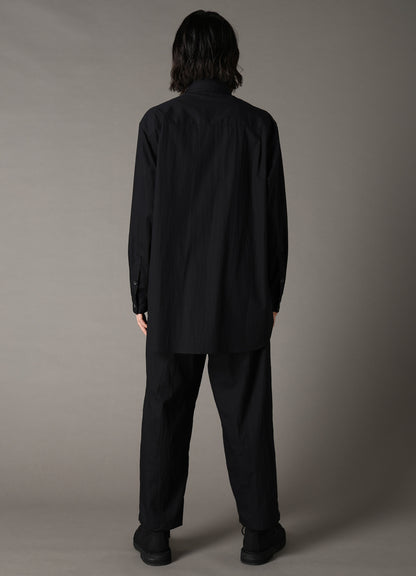 DOUBLE COLLAR BROAD SHIRT WITH ZIPPER SWITCH