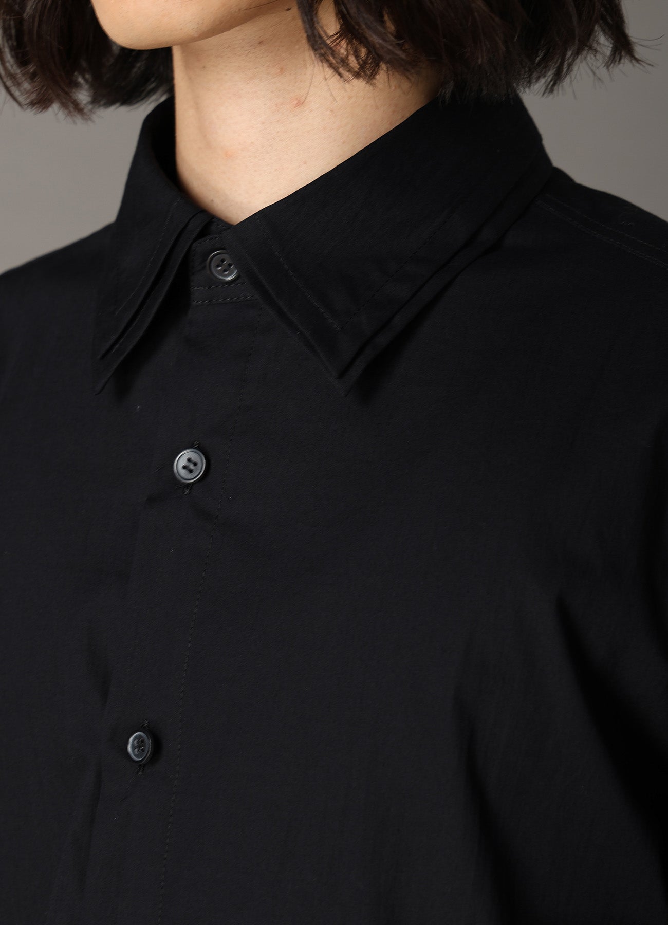 DOUBLE COLLAR BROAD SHIRT WITH ZIPPER SWITCH – THE SHOP YOHJI YAMAMOTO