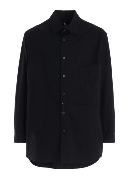 DOUBLE COLLAR BROAD SHIRT WITH ZIPPER SWITCH