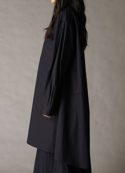 LEFT DRAPE BROAD SHIRT
