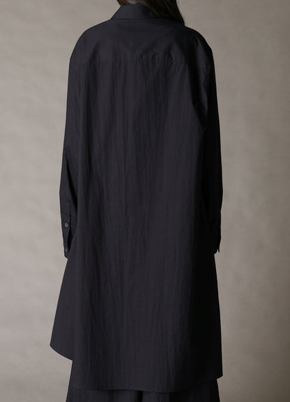 LEFT DRAPE BROAD SHIRT