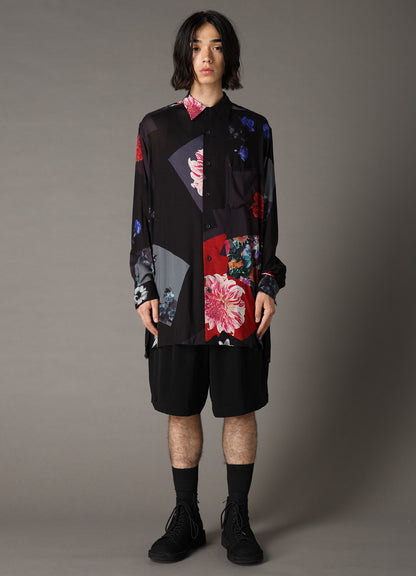 FLORAL PATCHWORK PRINT SHIRT
