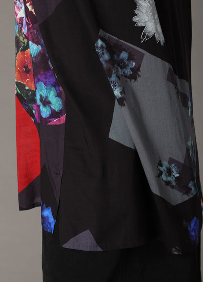 FLORAL PATCHWORK PRINT SHIRT
