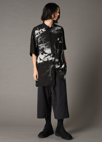 CROW PATTERN SHORT SLEEVE SHIRT