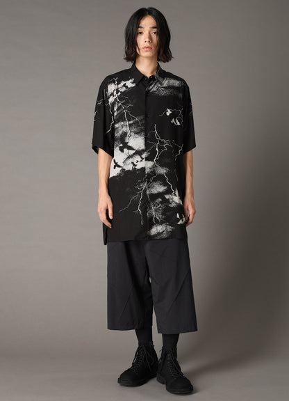 CROW PATTERN SHORT SLEEVE SHIRT
