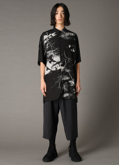 CROW PATTERN SHORT SLEEVE SHIRT
