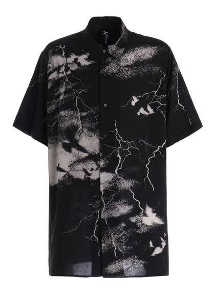 CROW PATTERN SHORT SLEEVE SHIRT