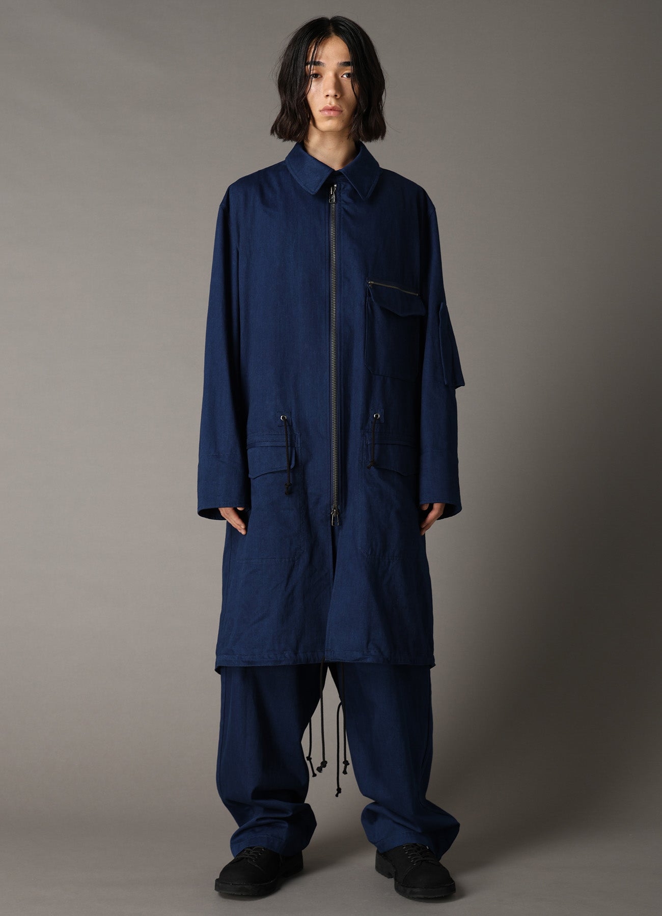 COTTON INDIGO TWILL MODS COAT