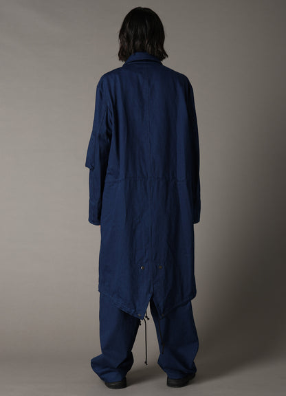COTTON INDIGO TWILL MODS COAT