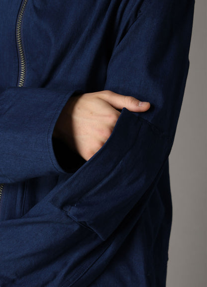 COTTON INDIGO TWILL MODS COAT