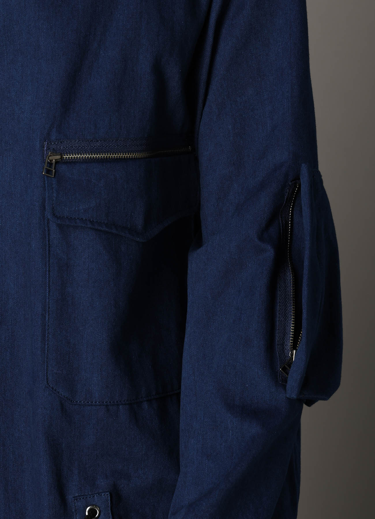 COTTON INDIGO TWILL MODS COAT