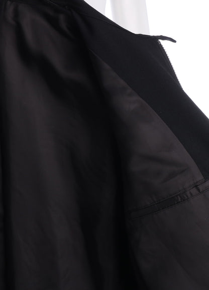 WOOL GABARDINE STAND COLLAR MODS COAT