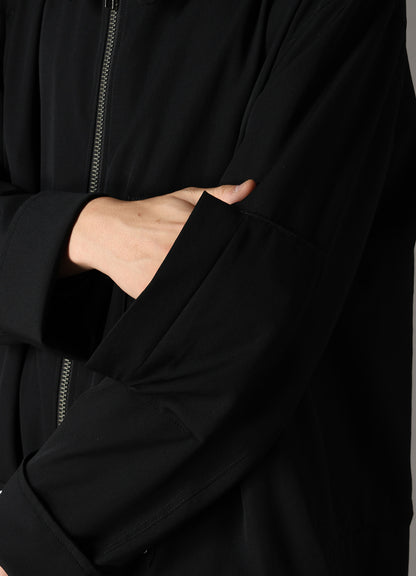 WOOL GABARDINE STAND COLLAR MODS COAT