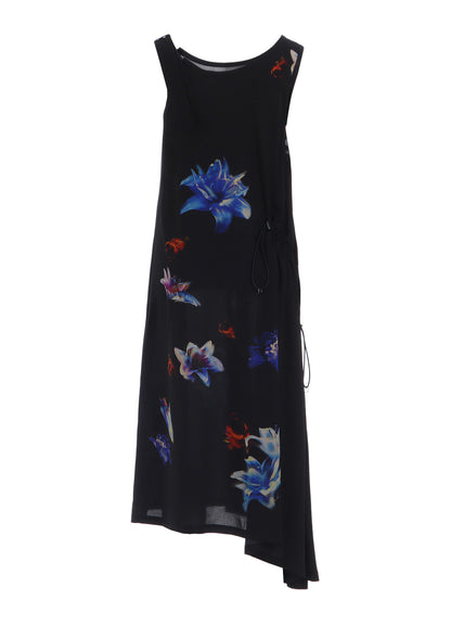 【1/16 10:00(JST) Release】LILY PATTERN ASYMMETRY DRAWCORD DRESS