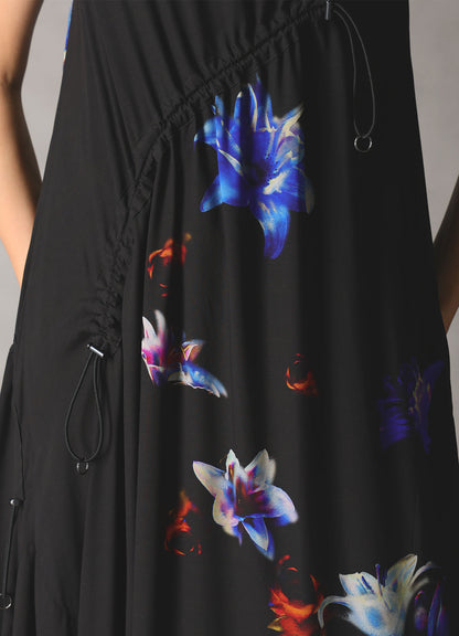 【1/16 10:00(JST) Release】LILY PATTERN ASYMMETRY DRAWCORD DRESS