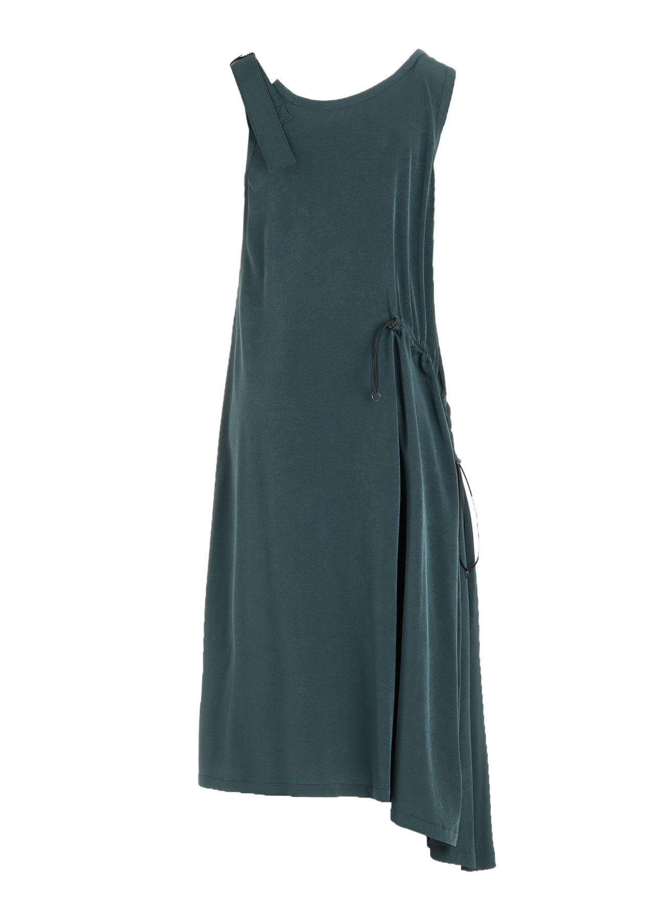 CREPE de CHINE ASYMMETRY DRAWCORD DRESS – THE SHOP YOHJI YAMAMOTO