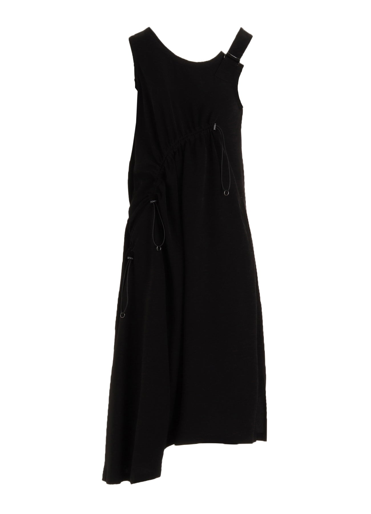 CREPE de CHINE ASYMMETRY DRAWCORD DRESS – THE SHOP YOHJI YAMAMOTO