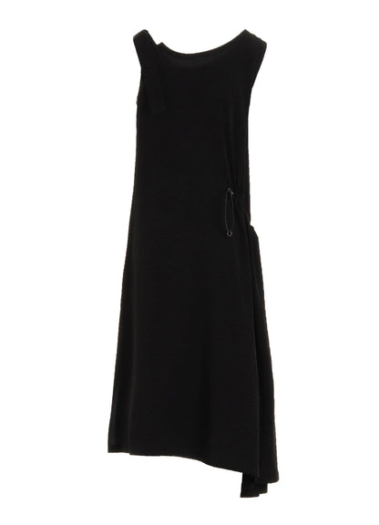 CREPE de CHINE ASYMMETRY DRAWCORD DRESS