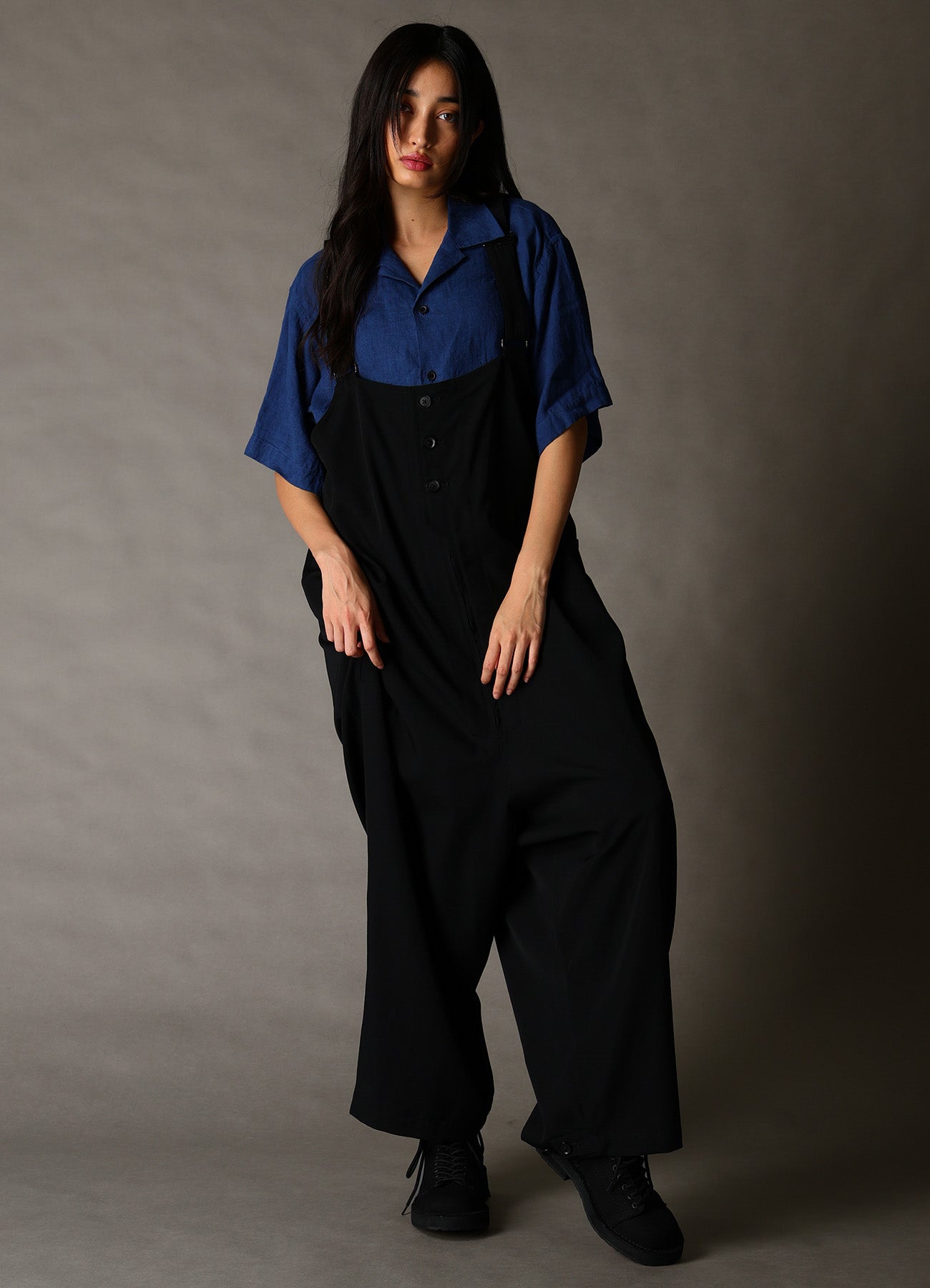 WOOL GABARDINE OVERALLS