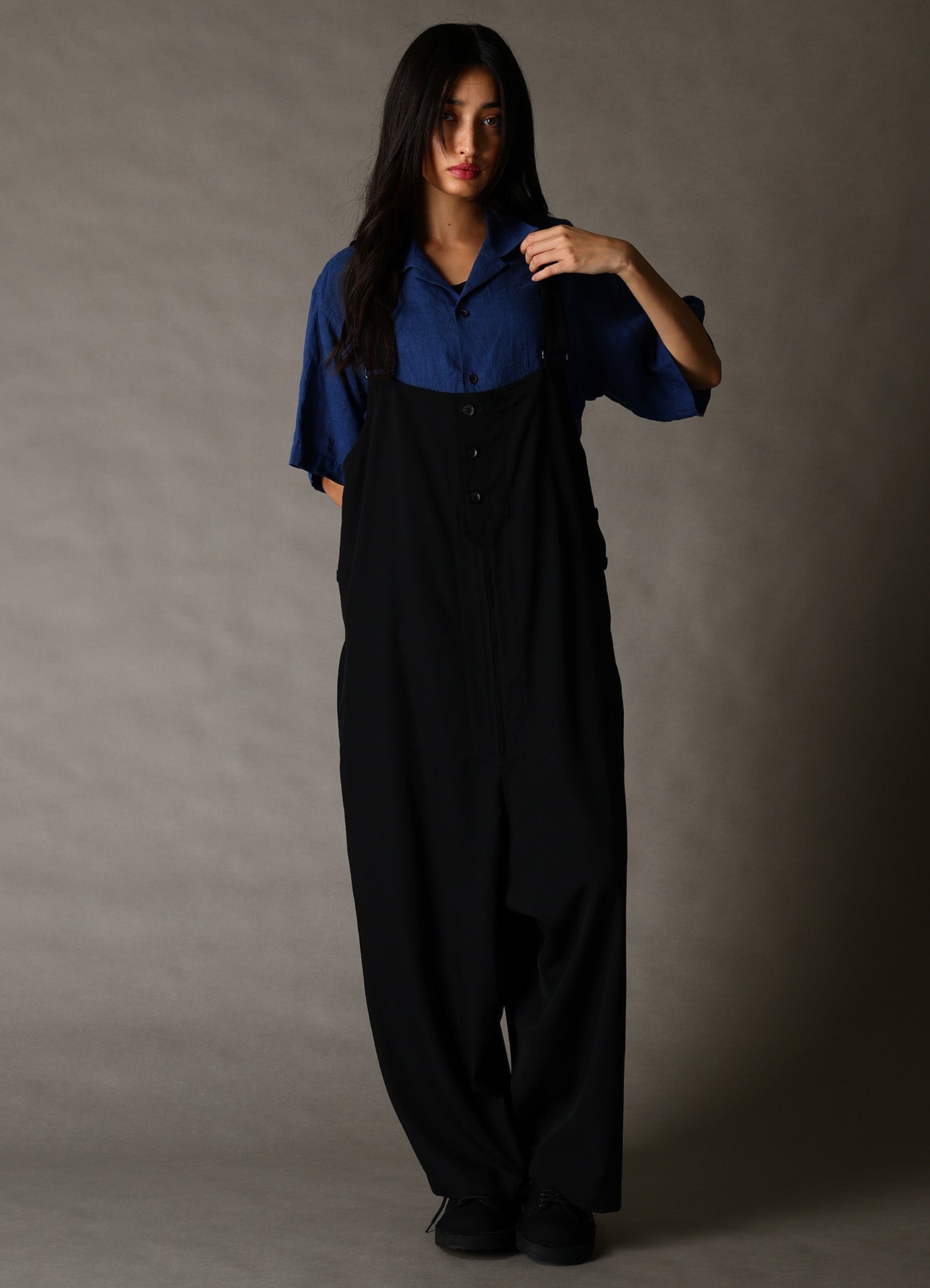 WOOL GABARDINE OVERALLS