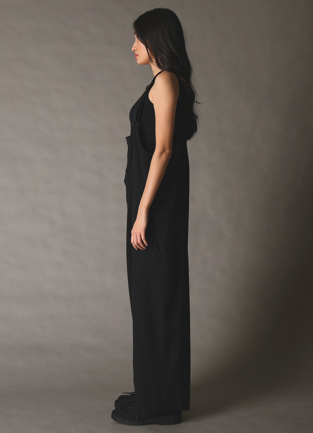 WOOL GABARDINE OVERALLS