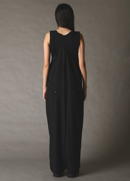 WOOL GABARDINE OVERALLS