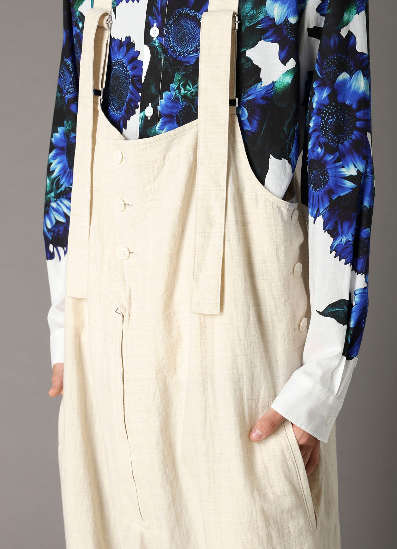 COTTON WOOL FLAX BROAD OVERALLS – THE SHOP YOHJI YAMAMOTO