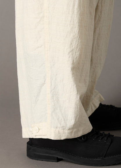 COTTON WOOL FLAX BROAD OVERALLS