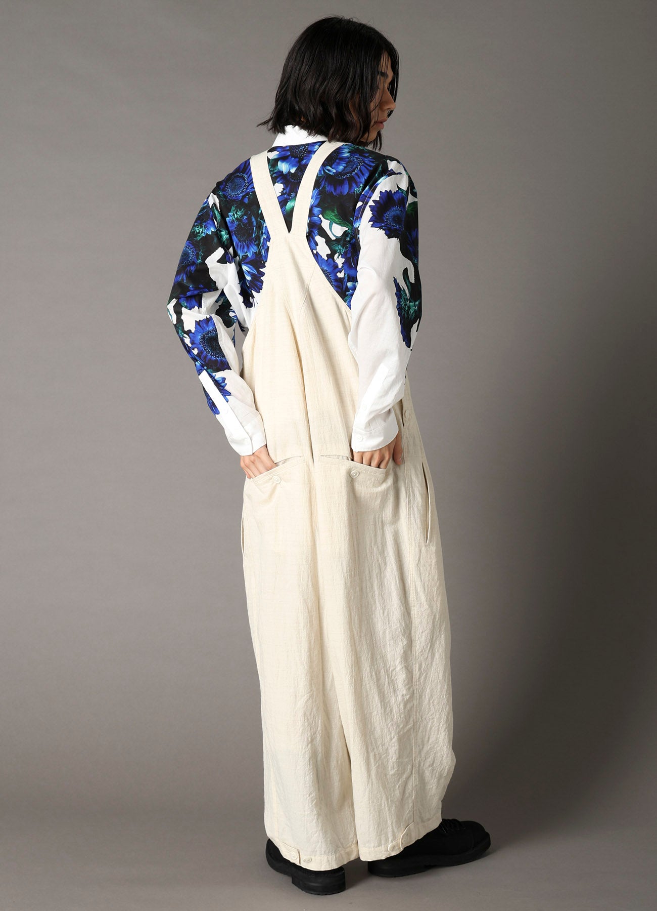 COTTON WOOL FLAX BROAD OVERALLS – THE SHOP YOHJI YAMAMOTO