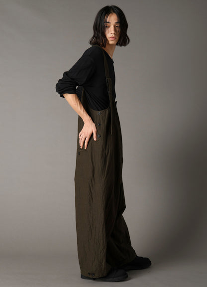 COTTON WOOL FLAX BROAD OVERALLS