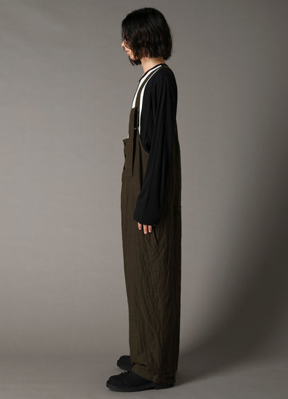 COTTON WOOL FLAX BROAD OVERALLS