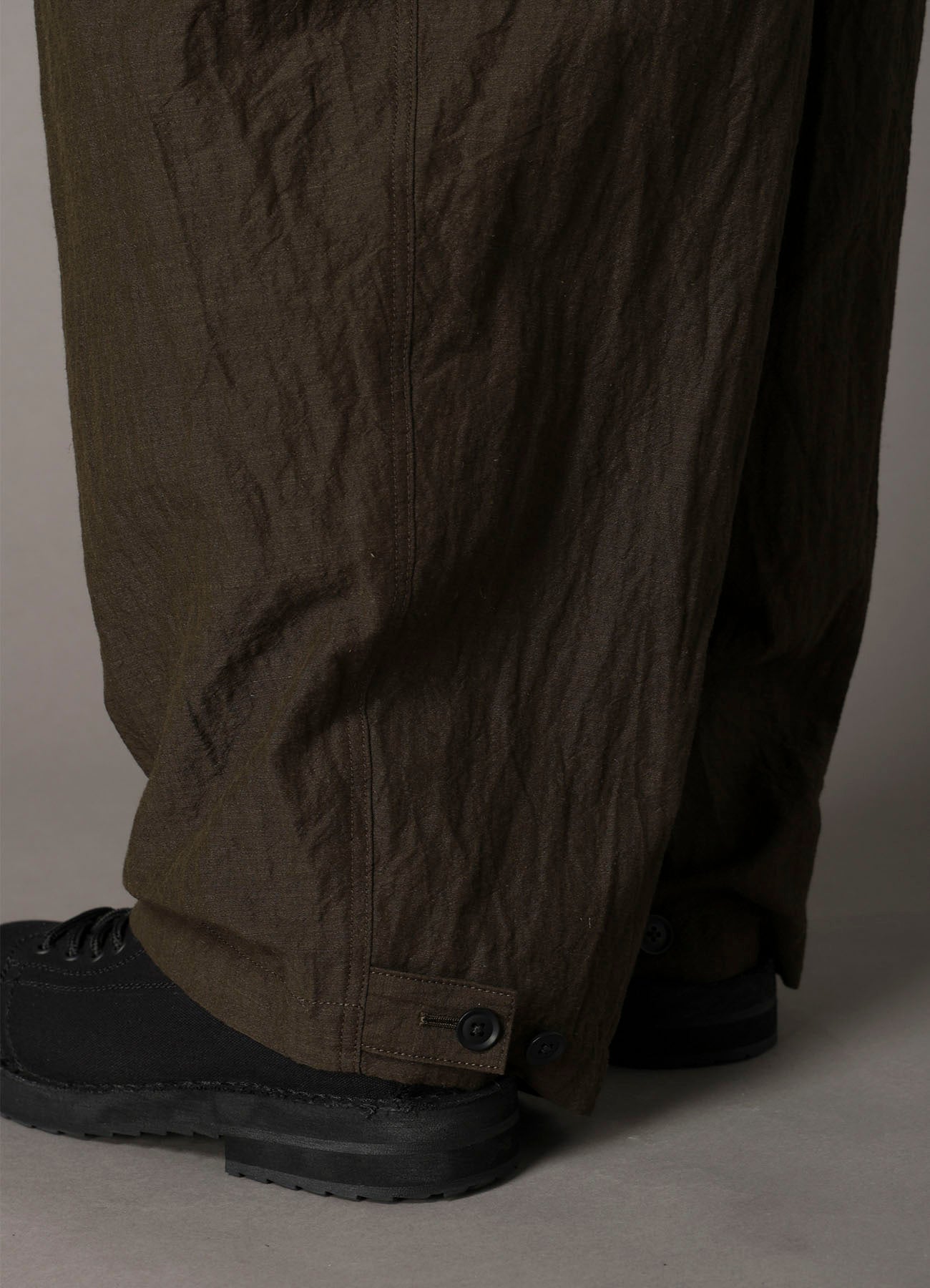 COTTON WOOL FLAX BROAD OVERALLS