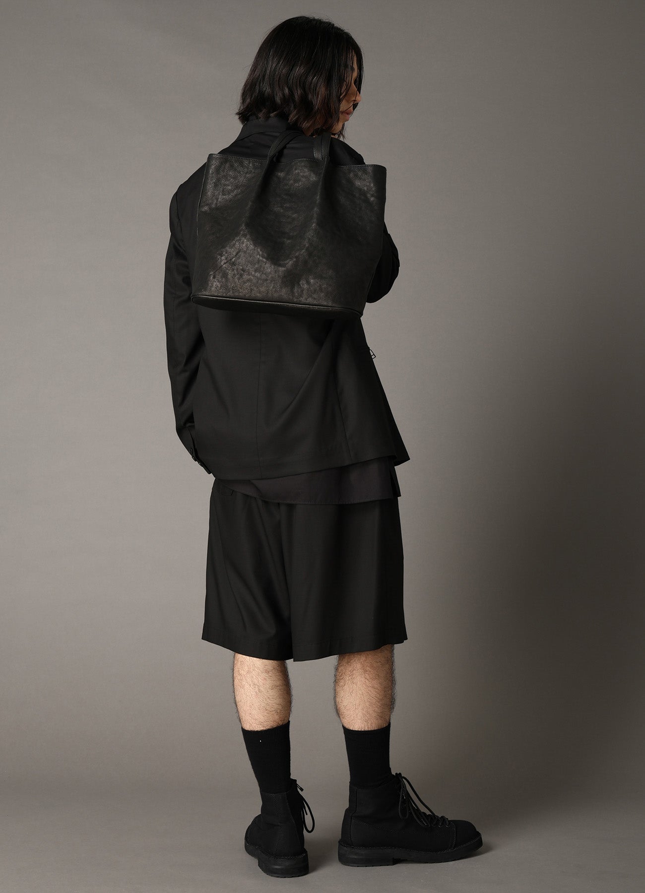 WASHED LEATHER TOTE BAG