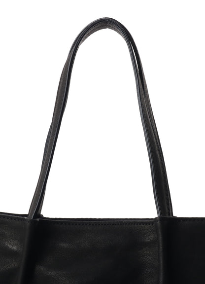WASHED LEATHER TOTE BAG