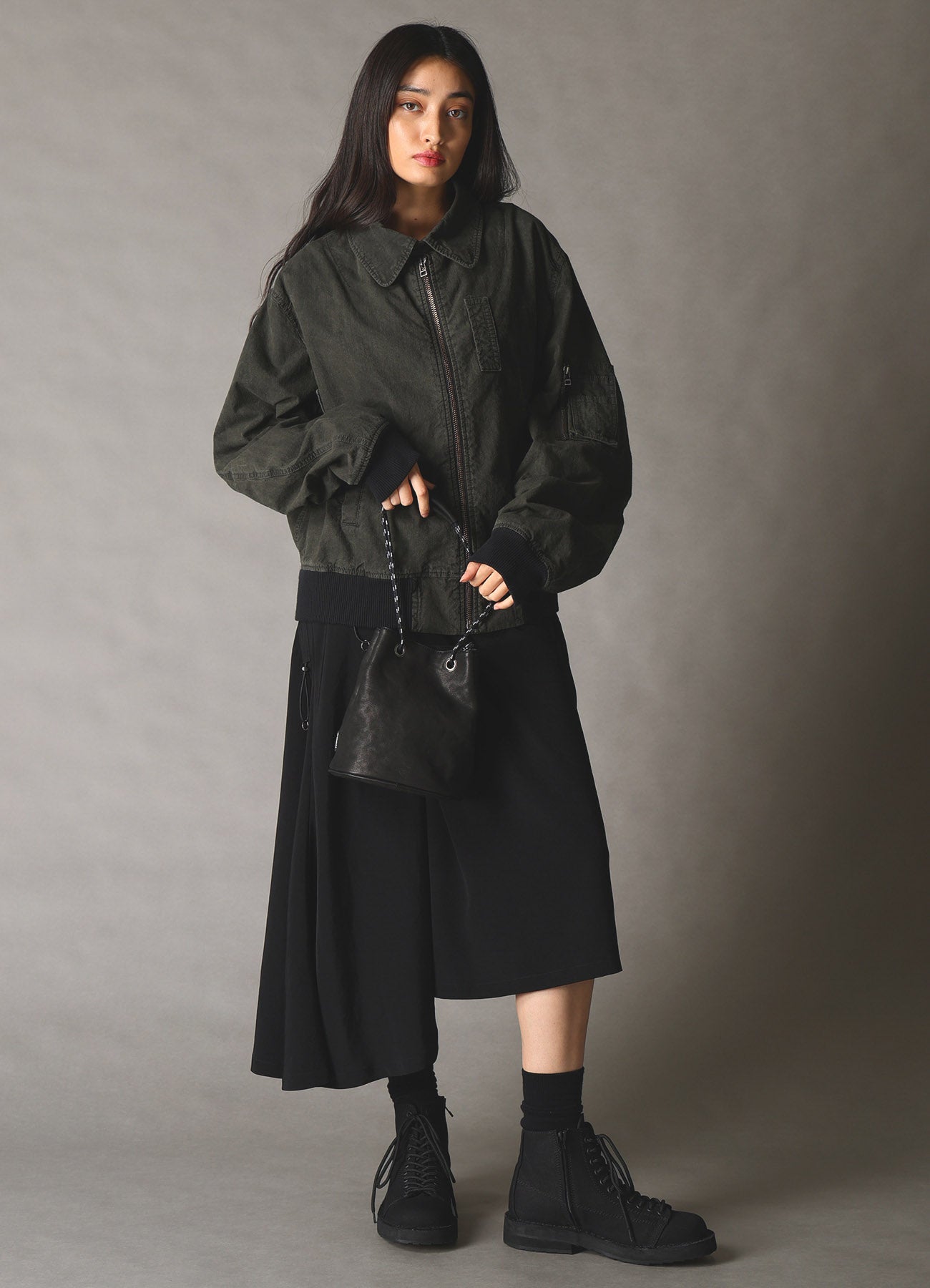 WASHED LEATHER 2-WAY POUCH