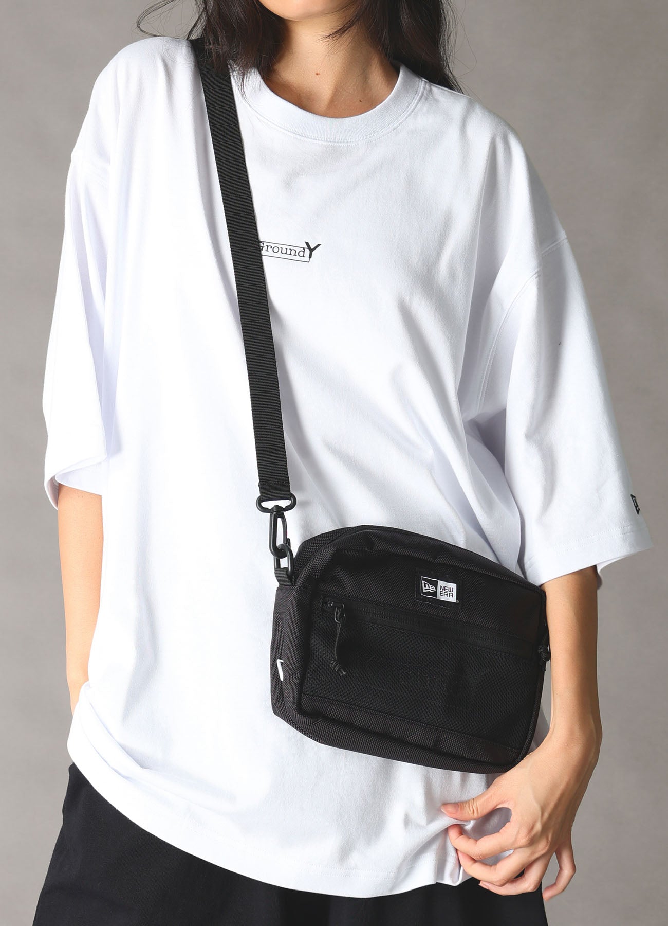 Ground Y×NEW ERA SHOULDER POUCH L Ground Y LOGO