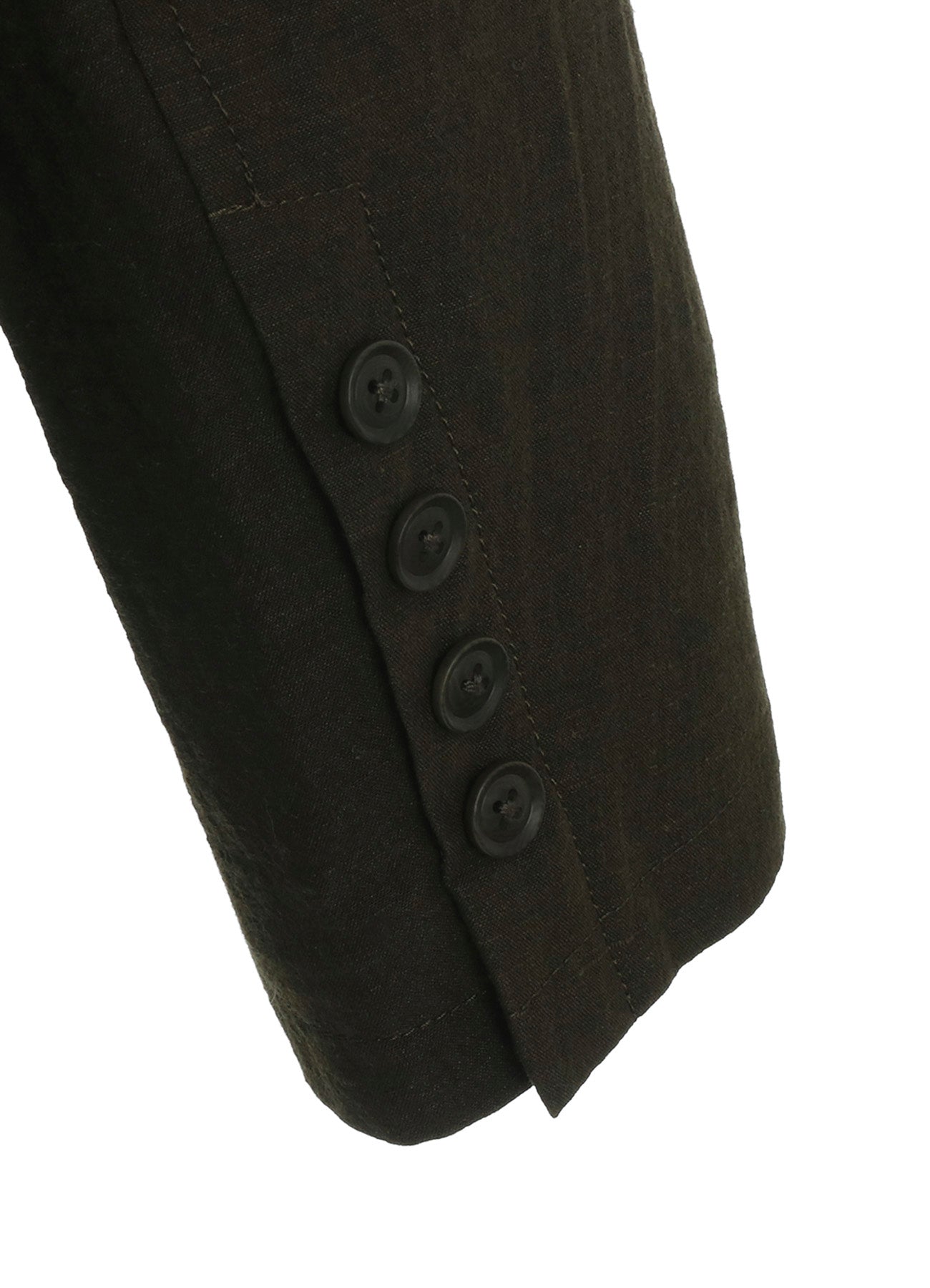 COTTON WOOL FLAX BROAD STAND COLLAR JACKET