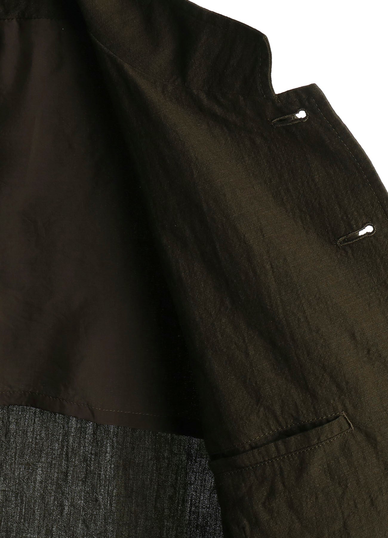 COTTON WOOL FLAX BROAD STAND COLLAR JACKET
