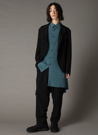 CREPE de CHINE MENS STAND COLLAR JACKET