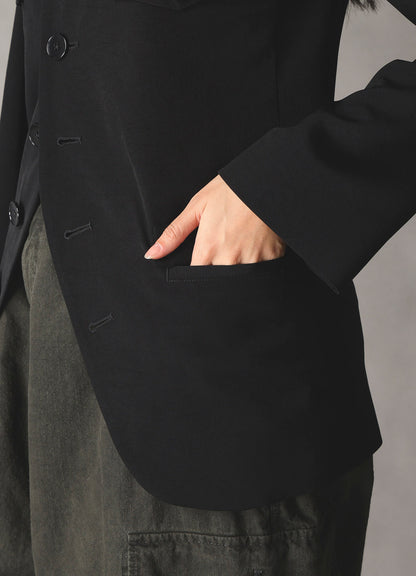 CREPE de CHINE LADIES STAND COLLAR JACKET