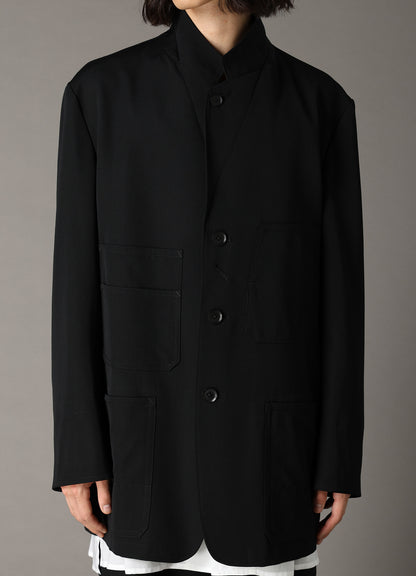 WOOL GABARDINE COVERALL JACKET