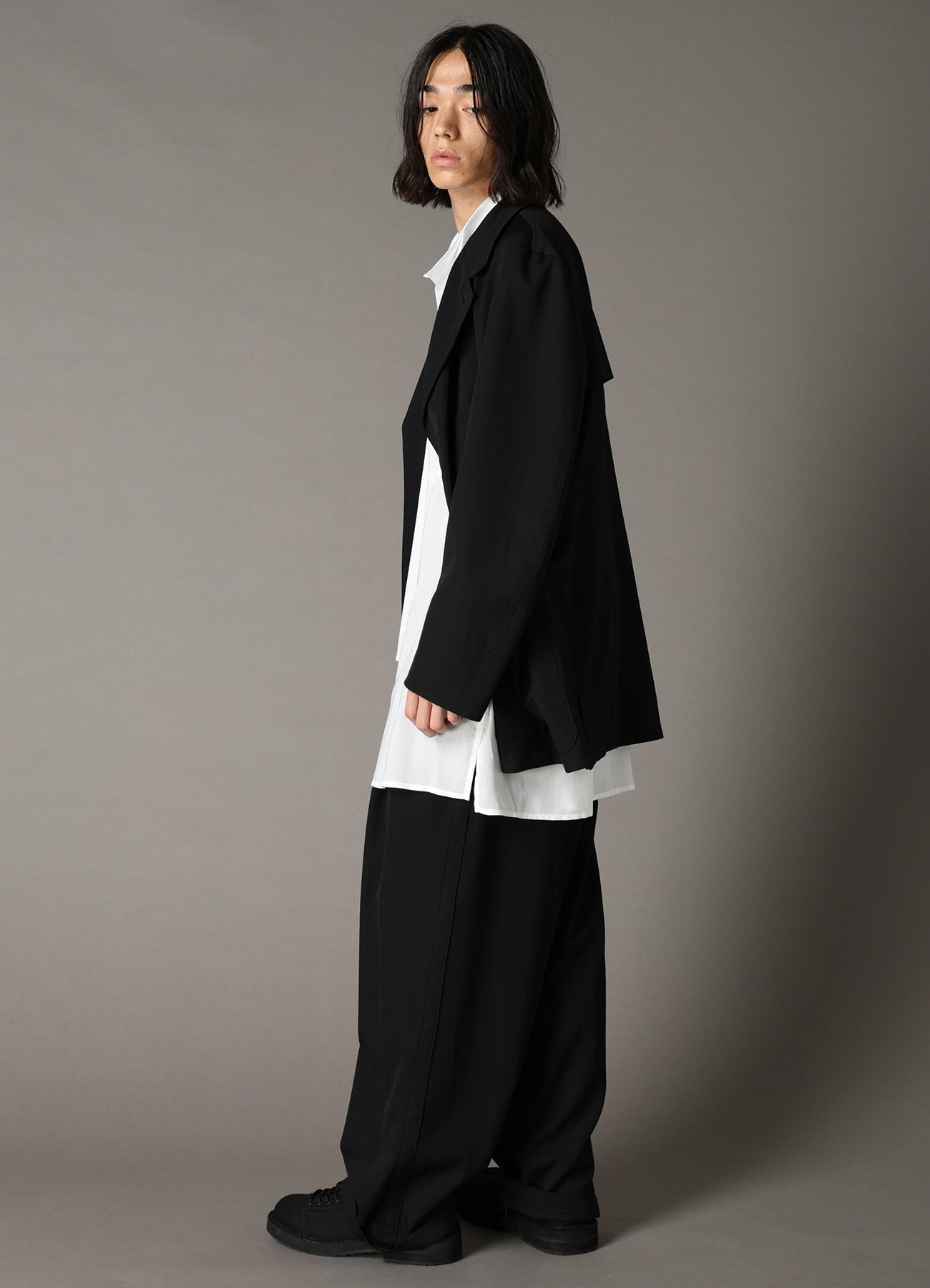 WOOL GABARDINE COVERALL JACKET