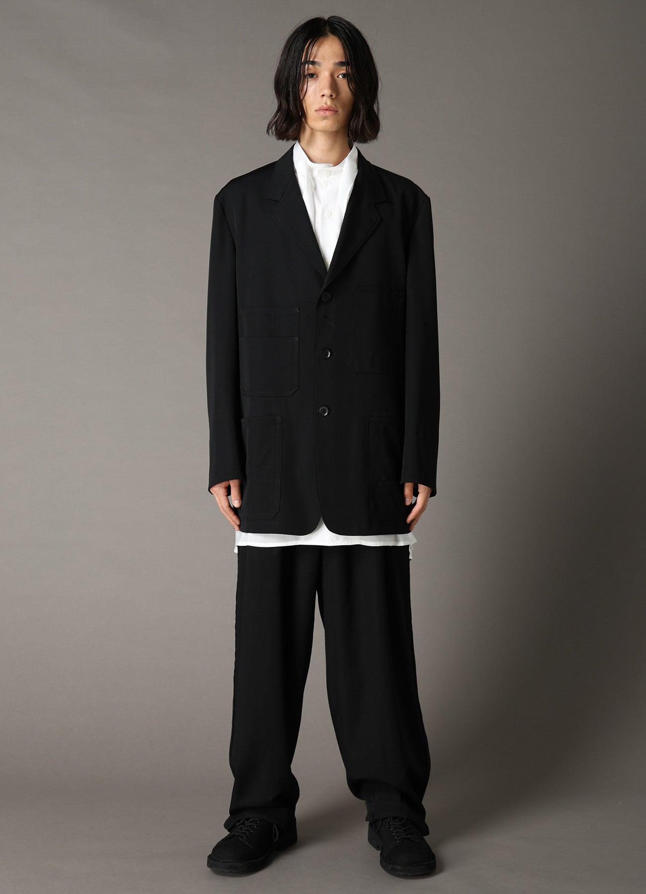 Yohji Yamamoto POUR HOMME カバーオールジャケット WOOL GABARDINE COVERALL JACKET – THE SHOP YOHJI YAMAMOTO