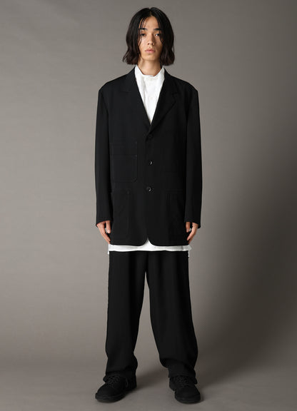 WOOL GABARDINE COVERALL JACKET