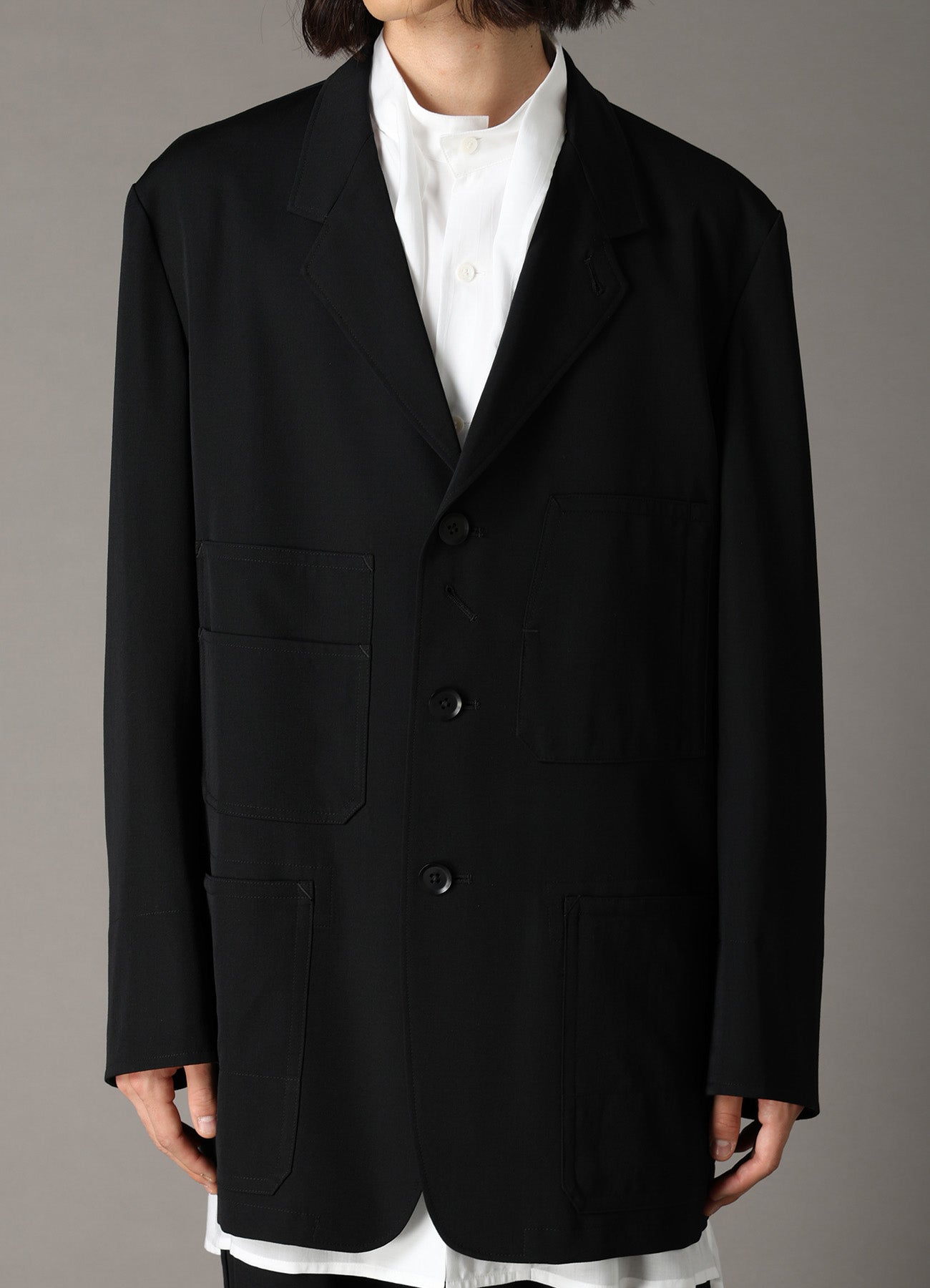 WOOL GABARDINE COVERALL JACKET – THE SHOP YOHJI YAMAMOTO